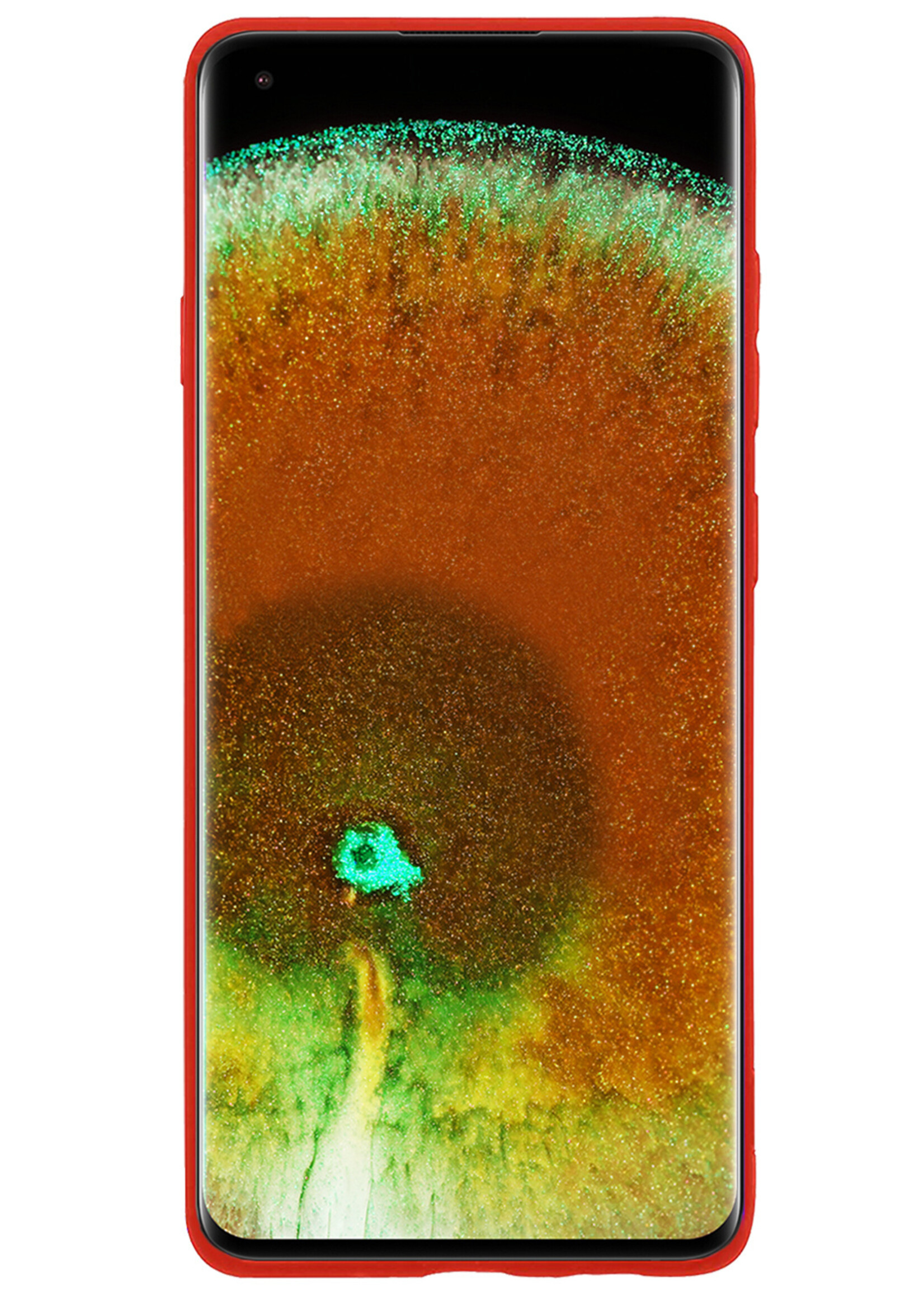 LUQ Hoesje Geschikt voor OPPO Find X5 Pro Hoesje Siliconen Case - Hoes Geschikt voor OPPO X5 Pro Hoes Siliconen - Rood - 2 Stuks