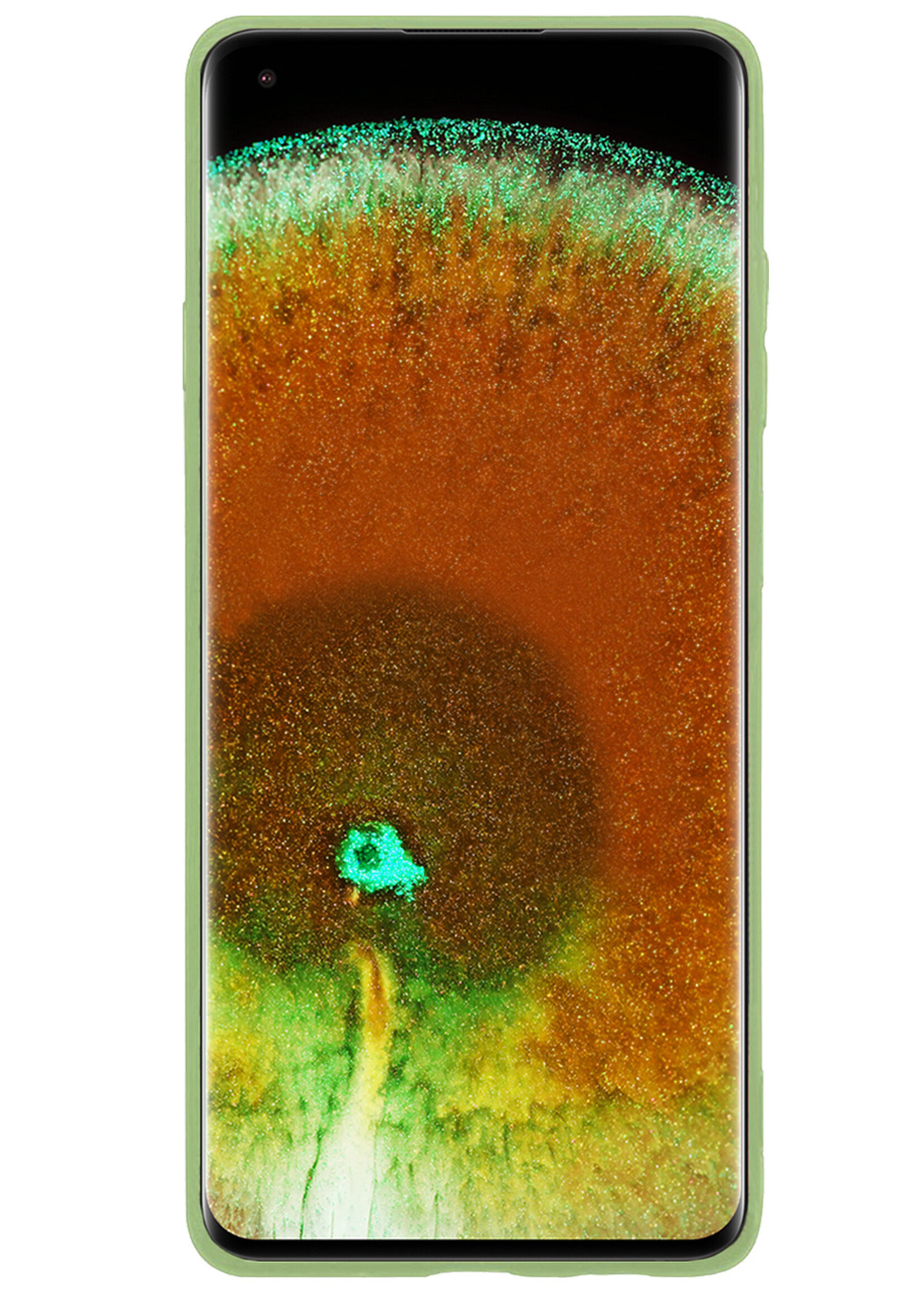 LUQ Hoesje Geschikt voor OPPO Find X5 Pro Hoesje Siliconen Case Met Screenprotector - Hoes Geschikt voor OPPO X5 Pro Hoes Siliconen - Groen