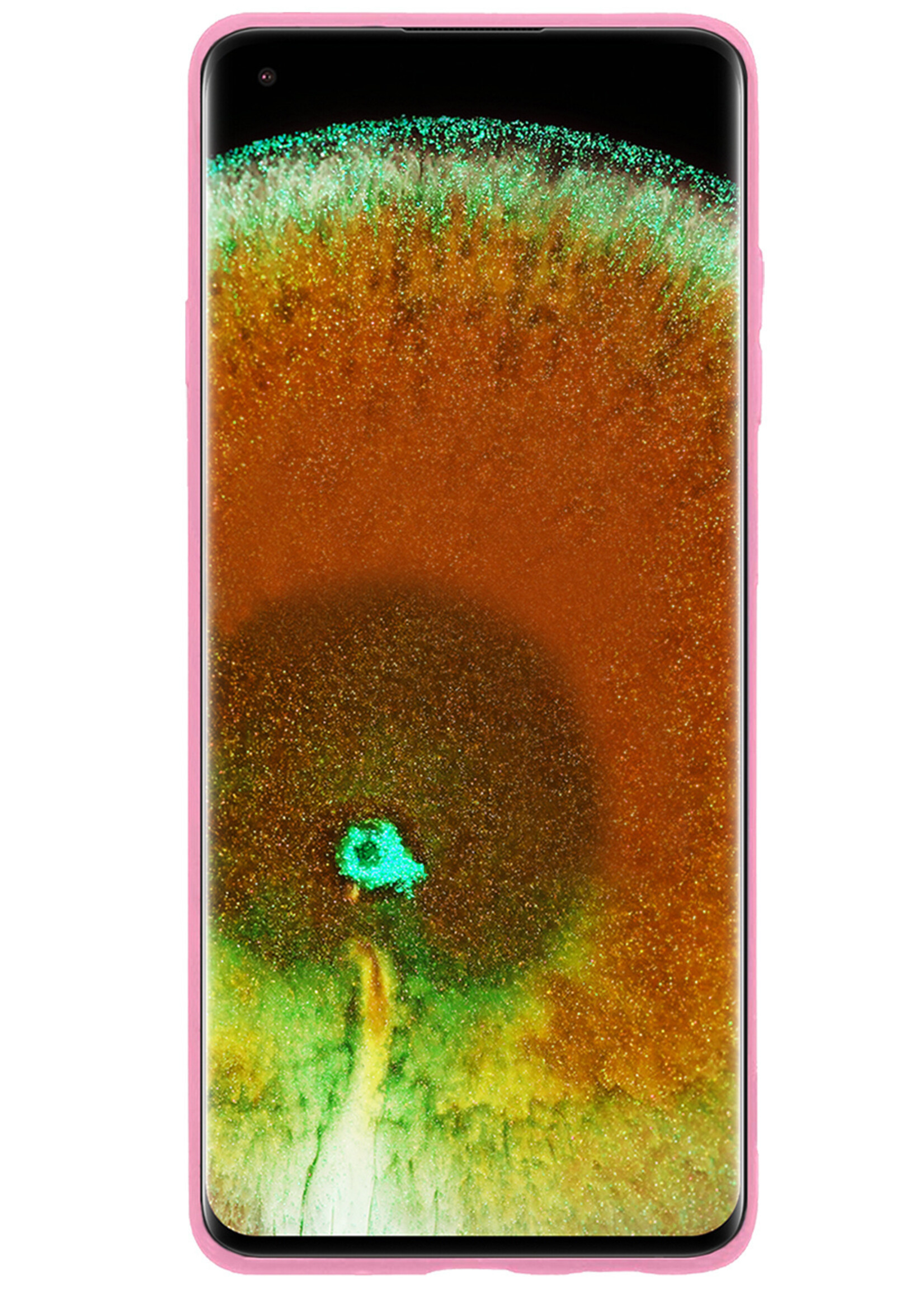 LUQ Hoesje Geschikt voor OPPO Find X5 Pro Hoesje Siliconen Case Met Screenprotector - Hoes Geschikt voor OPPO X5 Pro Hoes Siliconen - Lichtroze