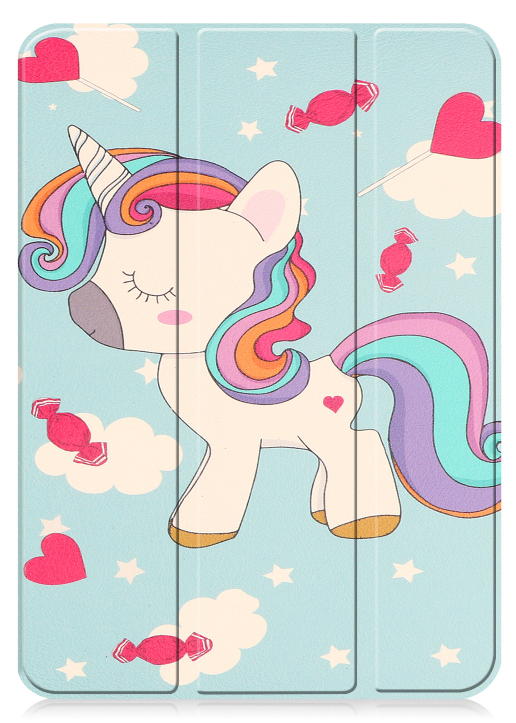 LUQ Hoes Geschikt voor iPad 2022 Hoes Luxe Hoesje Book Case - Hoesje Geschikt voor iPad 10 Hoes Cover - Eenhoorn