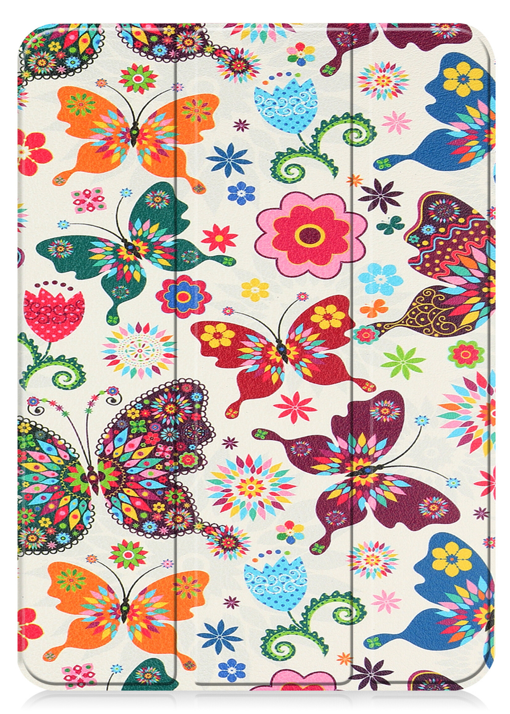 LUQ Hoes Geschikt voor iPad 2022 Hoes Luxe Hoesje Book Case - Hoesje Geschikt voor iPad 10 Hoes Cover - Vlinders