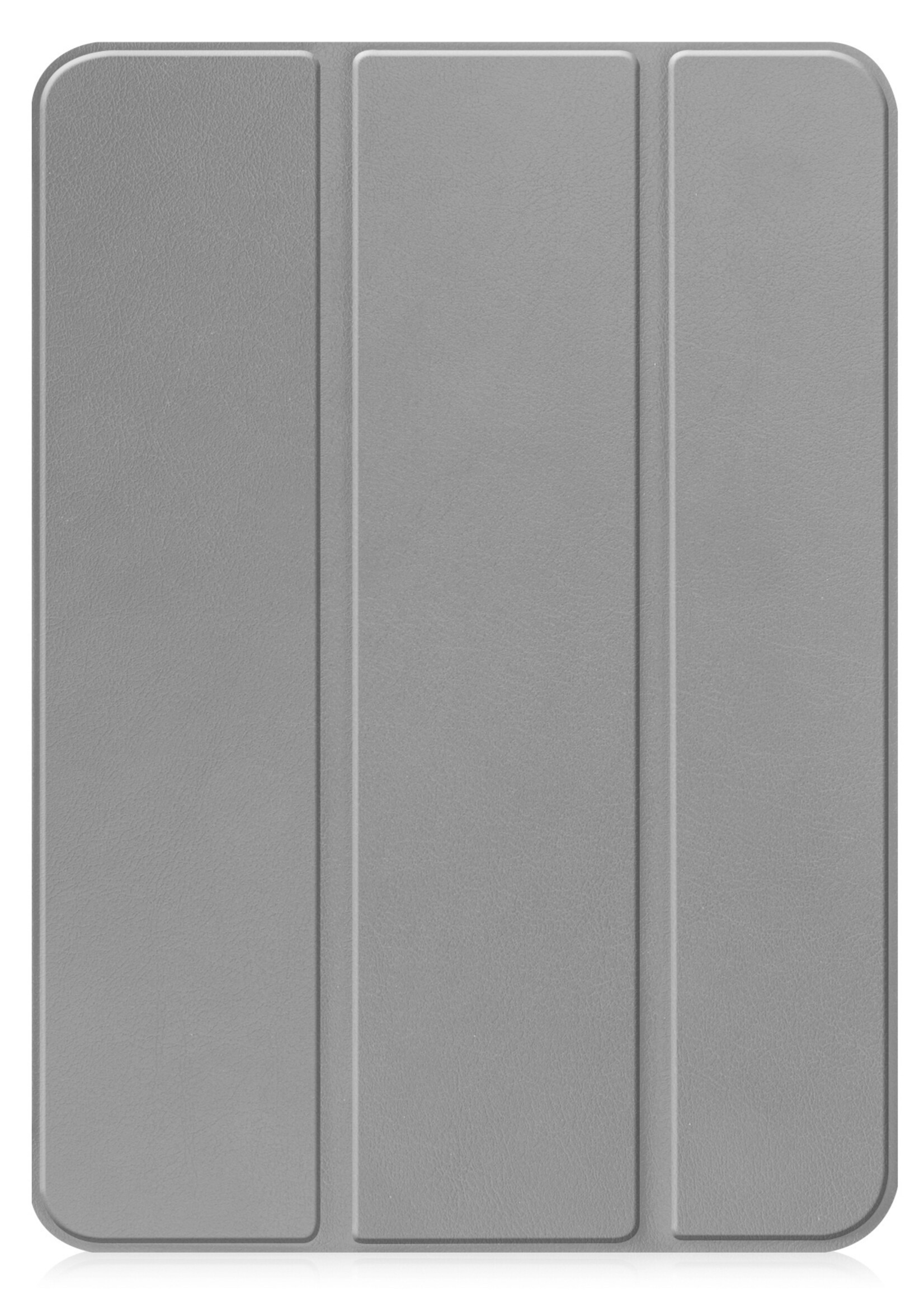 LUQ Hoes Geschikt voor iPad 2022 Hoes Luxe Hoesje Book Case Met Screenprotector - Hoesje Geschikt voor iPad 10 Hoes Cover - Grijs