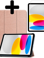 LUQ LUQ iPad 10 2022 Hoesje Met Screenprotector - Rose Goud