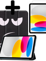 LUQ LUQ iPad 10 2022 Hoesje Met Screenprotector - Don't Touch Me