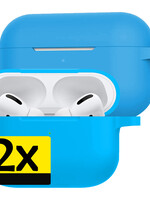 LUQ LUQ AirPods Pro Hoesje - Lichtblauw - 2 PACK
