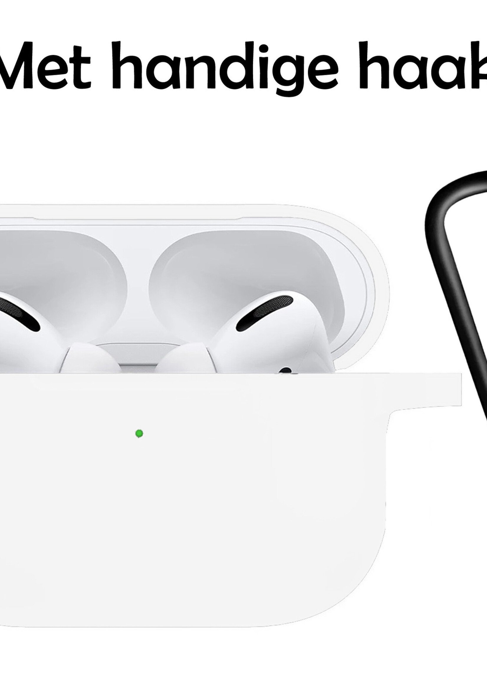 LUQ Hoesje Geschikt voor Airpods Pro Hoesje Siliconen Case - Hoes Geschikt voor Apple Airpods Pro Case Hoesje - Transparant - 2 Stuks