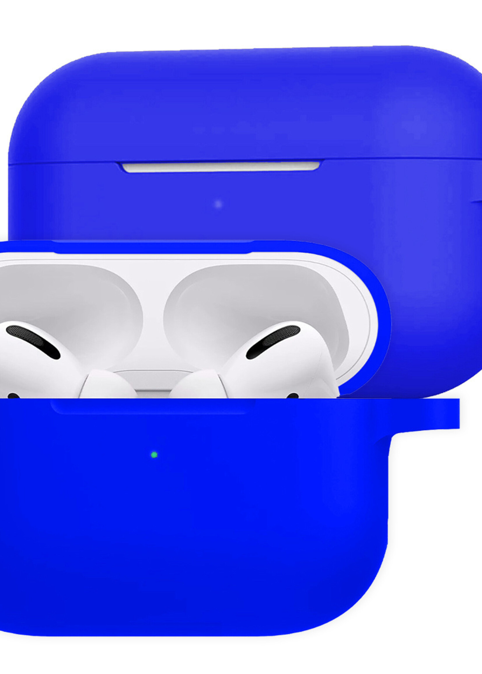 LUQ Hoesje Geschikt voor AirPods Pro 2 Hoesje Siliconen Case - Hoes Geschikt voor Apple AirPods Pro 2 Case Hoesje - Blauw