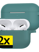 LUQ LUQ AirPods Pro 2 Hoesje - Donkergroen - 2 PACK