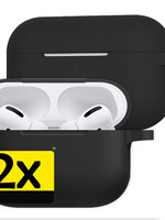 LUQ LUQ AirPods Pro 2 Hoesje - Zwart - 2 PACK
