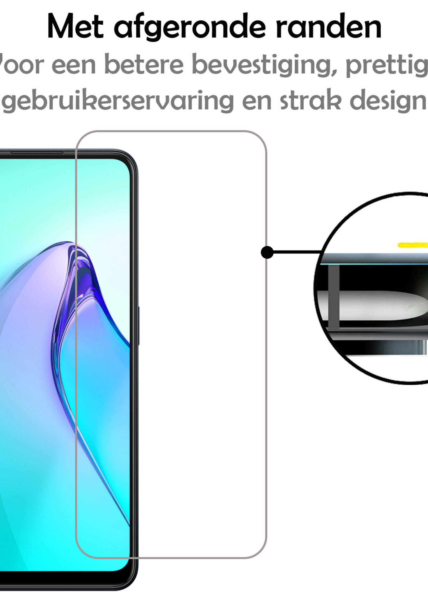 LUQ Screenprotector Geschikt voor OPPO Reno 8 Screenprotector Beschermglas Gehard Glas - Screenprotector Geschikt voor OPPO Reno 8 Screenprotector Glas