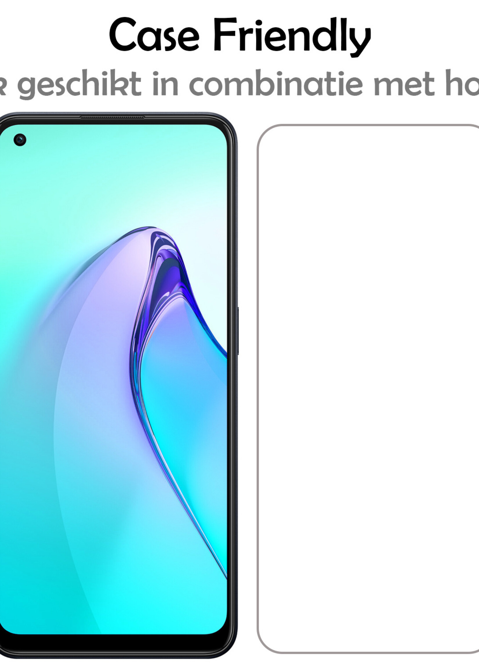LUQ Screenprotector Geschikt voor OPPO Reno 8 Screenprotector Beschermglas Gehard Glas - Screenprotector Geschikt voor OPPO Reno 8 Screenprotector Glas
