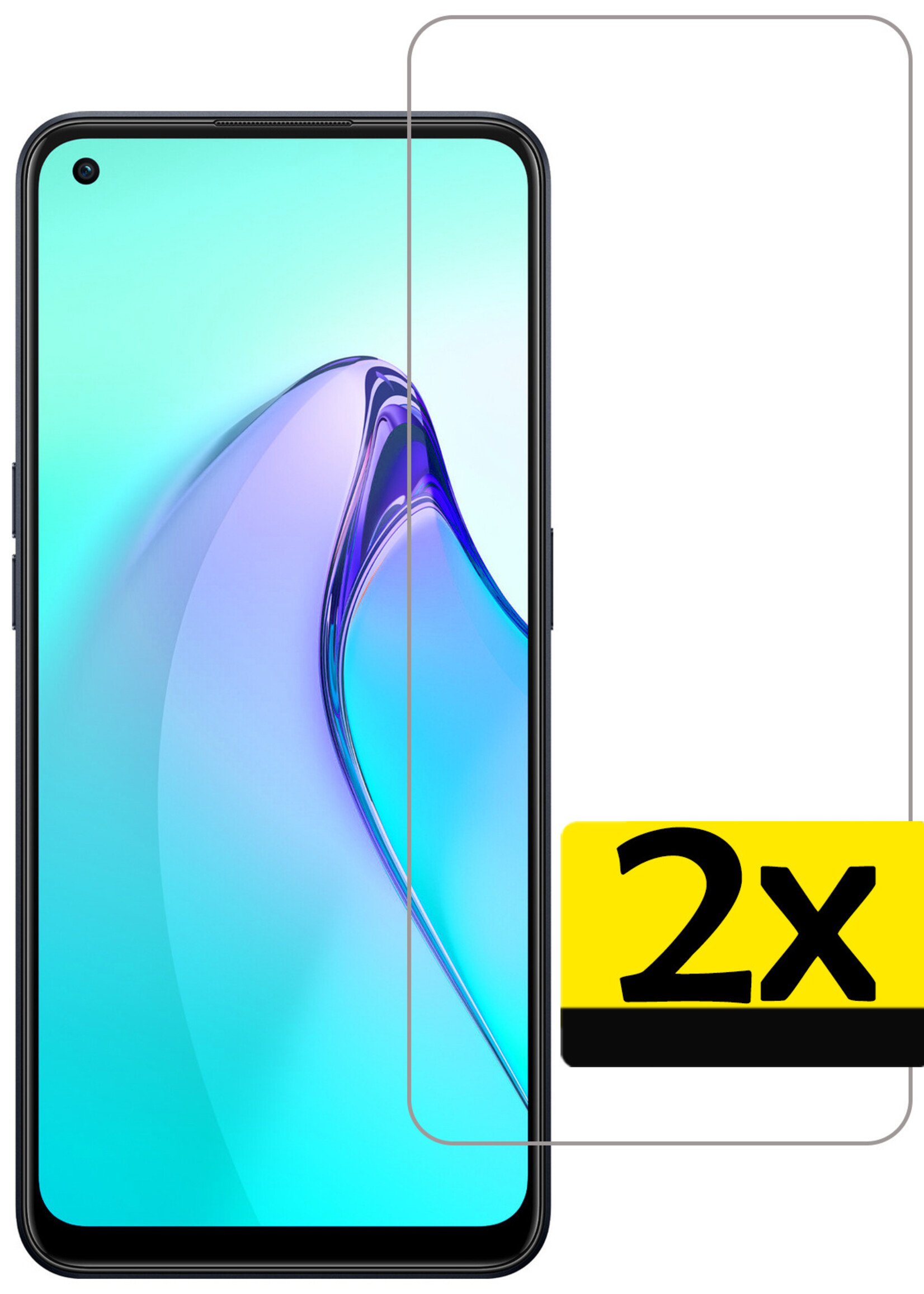 LUQ Screenprotector Geschikt voor OPPO Reno 8 Screenprotector Beschermglas Gehard Glas - Screenprotector Geschikt voor OPPO Reno 8 Screenprotector Glas - 2 Stuks