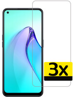LUQ LUQ Oppo Reno8 Screenprotector Glas - 3 PACK