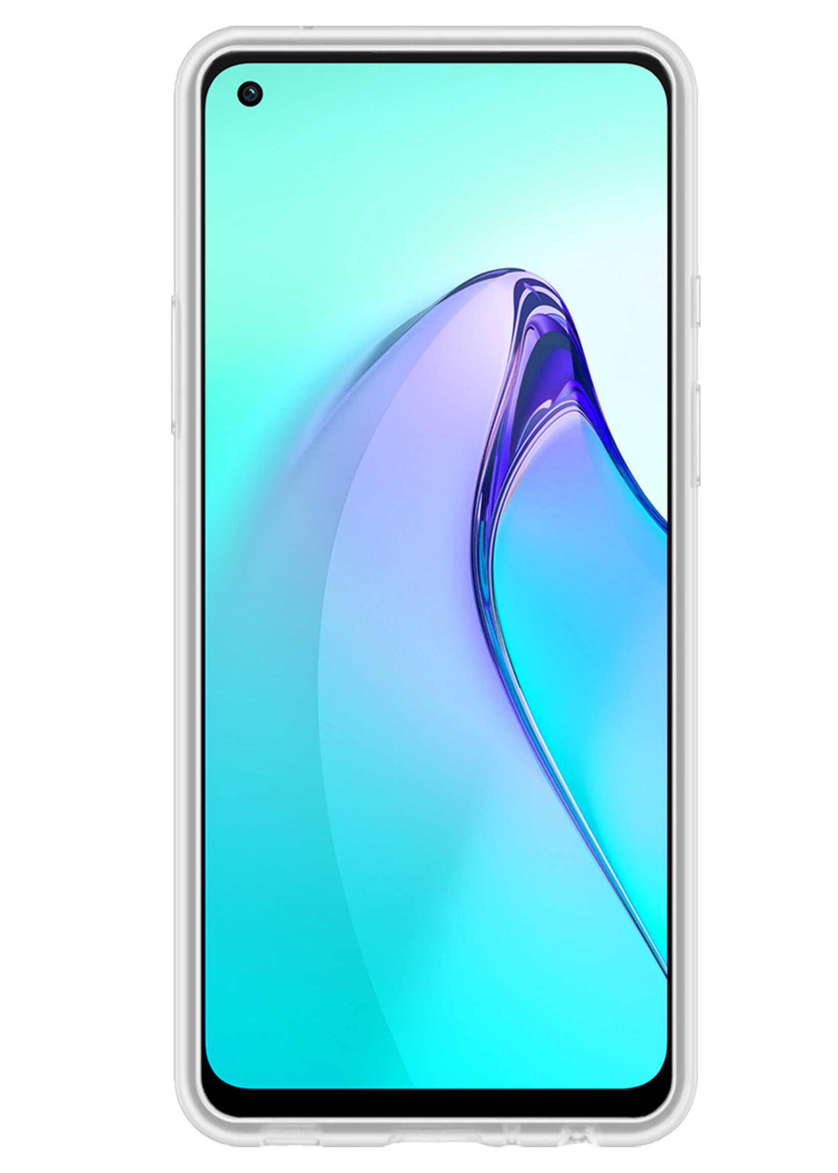 LUQ Hoesje Geschikt voor OPPO Reno 8 Hoesje Siliconen Case - Hoes Geschikt voor OPPO Reno 8 Hoes Siliconen - Transparant