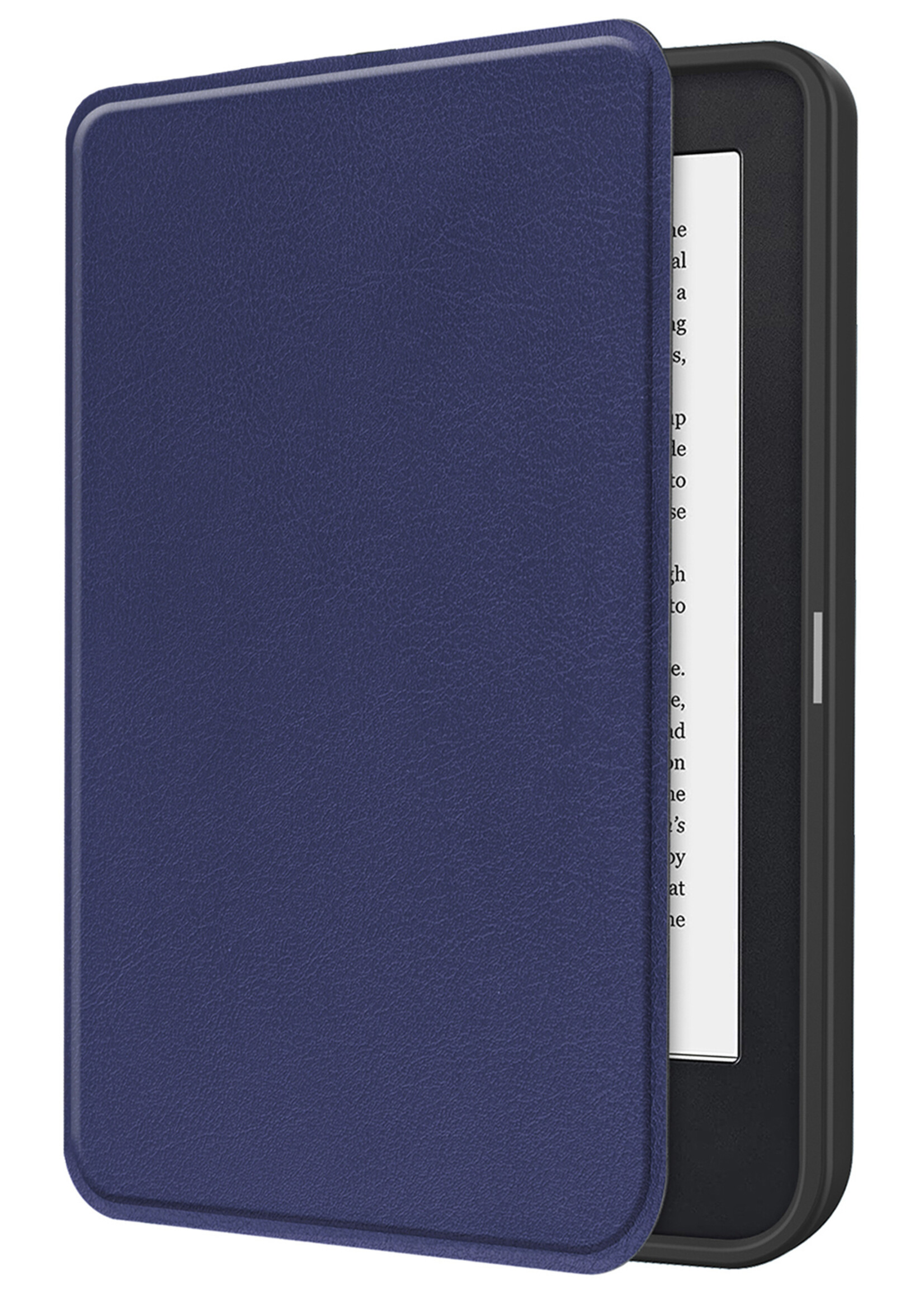 LUQ Hoesje Geschikt voor Kobo Clara 2E Hoes Bescherm Hoesje Case Luxe Sleep Cover - Donkerblauw