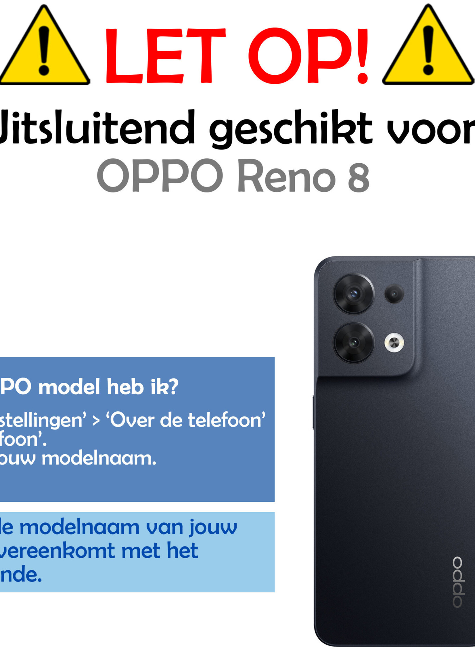 LUQ Screenprotector Geschikt voor OPPO Reno 8 Screenprotector Beschermglas Gehard Glas - Screenprotector Geschikt voor OPPO Reno 8 Screenprotector Glas