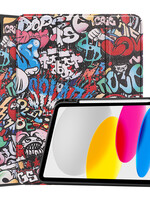 LUQ LUQ iPad 10 2022 Hoesje Met Uitsparing Apple Pencil - Graffity