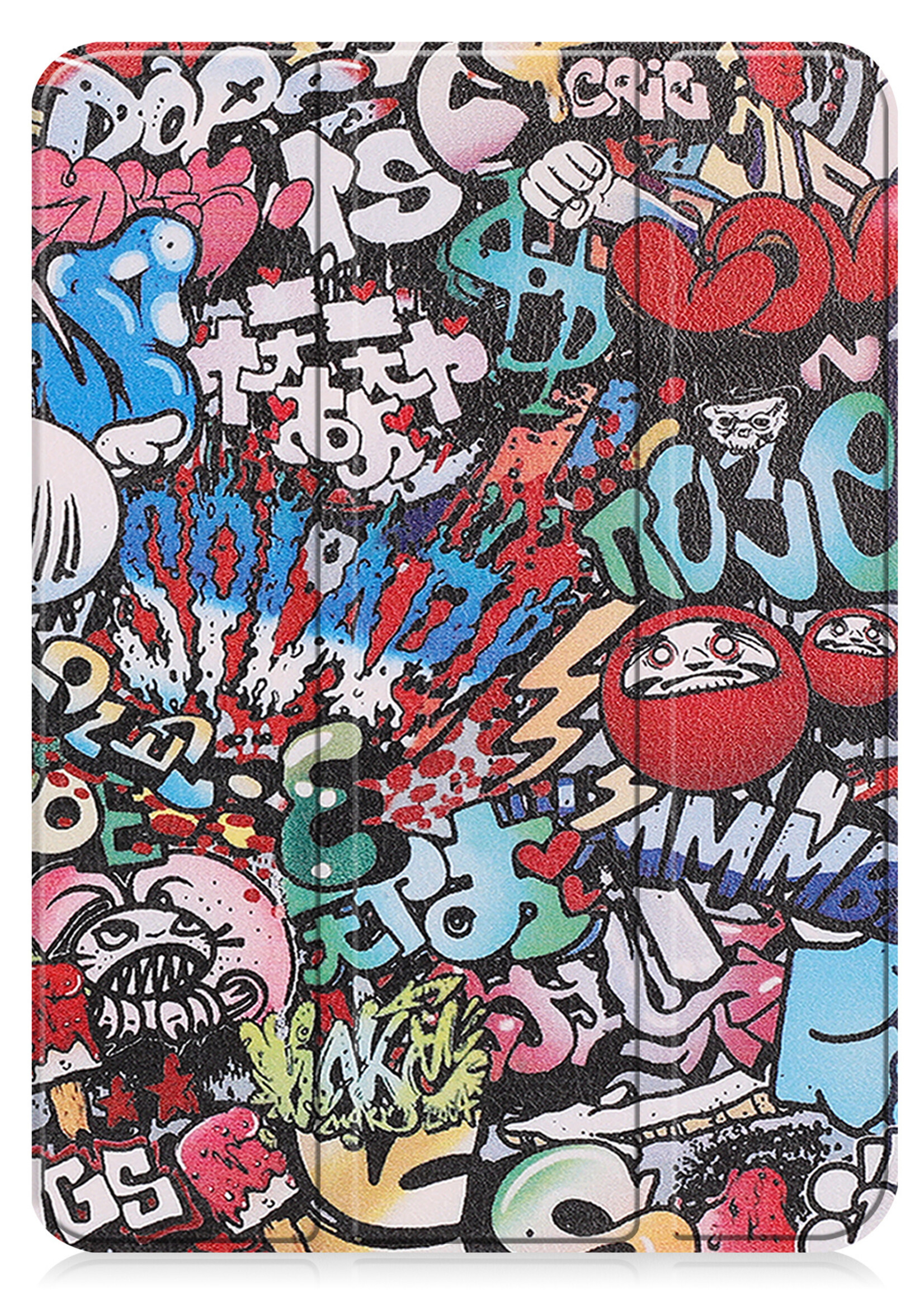 LUQ Hoes Geschikt voor iPad 2022 Hoes Luxe Hoesje Case Met Uitsparing Geschikt voor Apple Pencil - Hoesje Geschikt voor iPad 10 Hoes Cover - Graffity