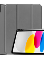 LUQ LUQ iPad 10 2022 Hoesje Met Uitsparing Apple Pencil - Grijs