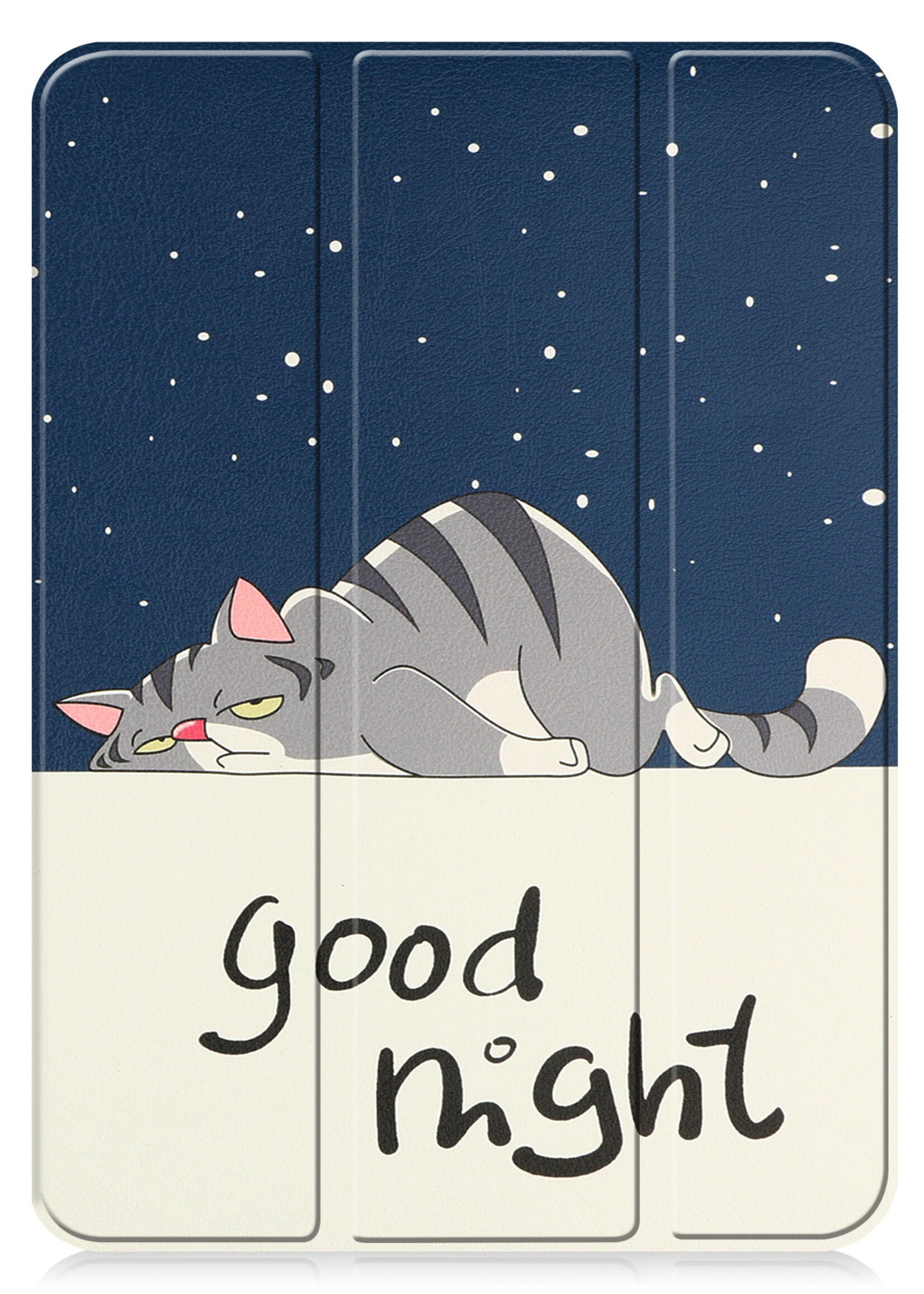 LUQ Hoes Geschikt voor iPad 2022 Hoes Luxe Hoesje Case Met Uitsparing Geschikt voor Apple Pencil - Hoesje Geschikt voor iPad 10 Hoes Cover - Kat