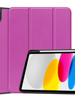 LUQ LUQ iPad 10 2022 Hoesje Met Uitsparing Apple Pencil - Paars
