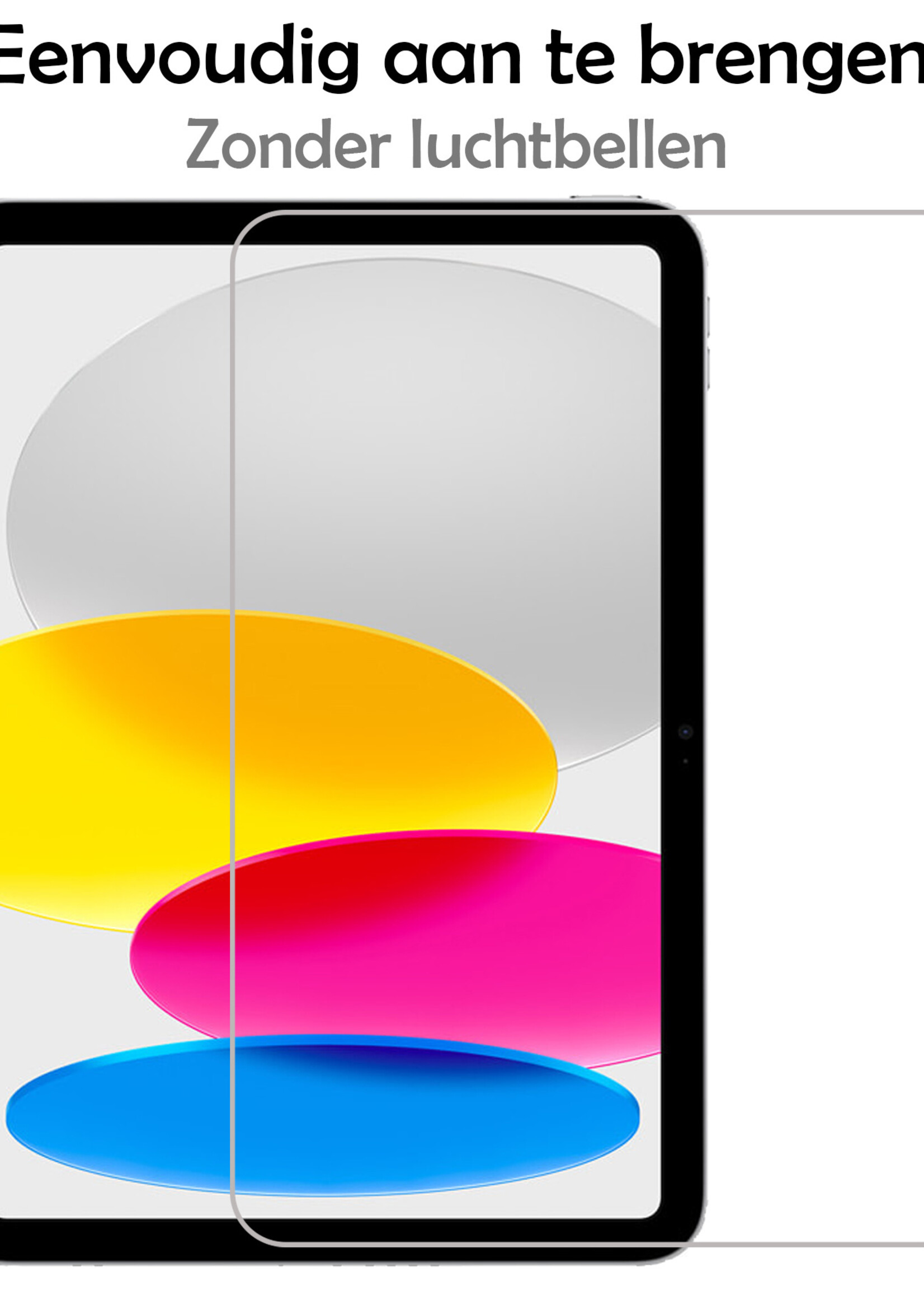 LUQ Hoes Geschikt voor iPad 2022 Hoes Luxe Hoesje Case Met Uitsparing Geschikt voor Apple Pencil Met Screenprotector - Hoesje Geschikt voor iPad 10 Hoes Cover - Bloesem