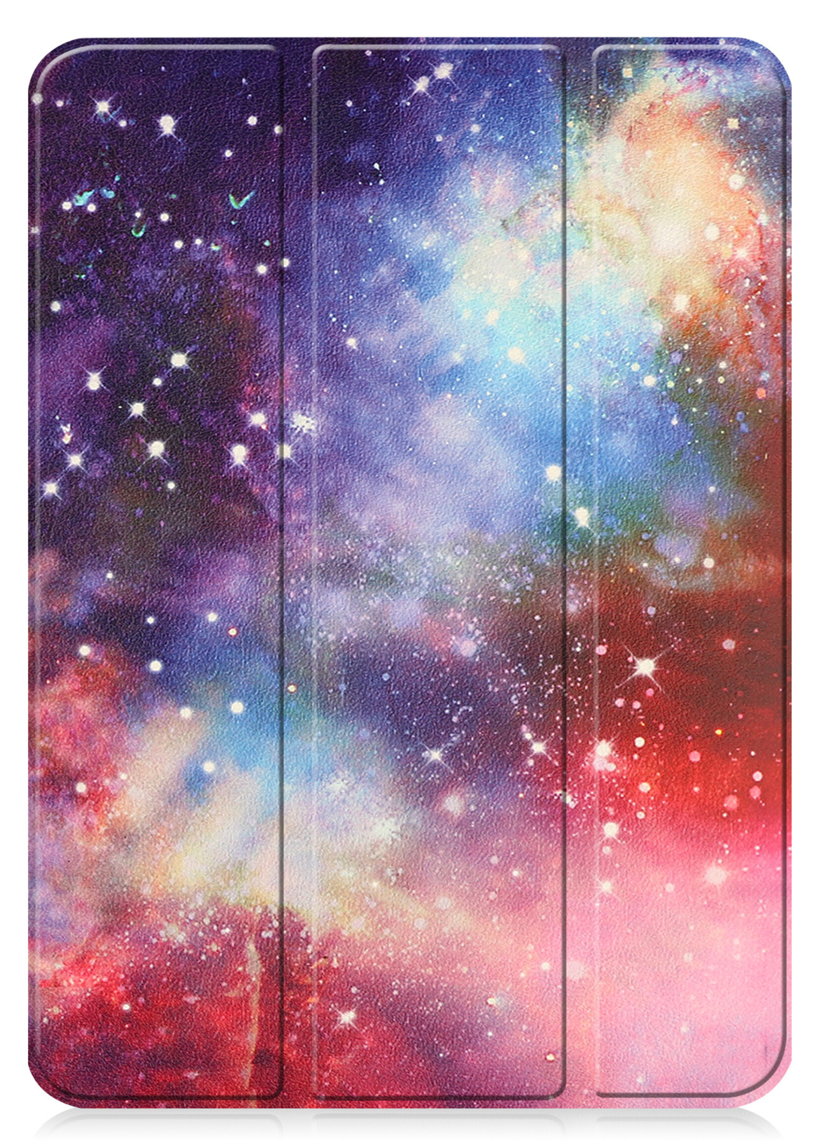 LUQ Hoes Geschikt voor iPad 2022 Hoes Luxe Hoesje Case Met Uitsparing Geschikt voor Apple Pencil Met Screenprotector - Hoesje Geschikt voor iPad 10 Hoes Cover - Galaxy