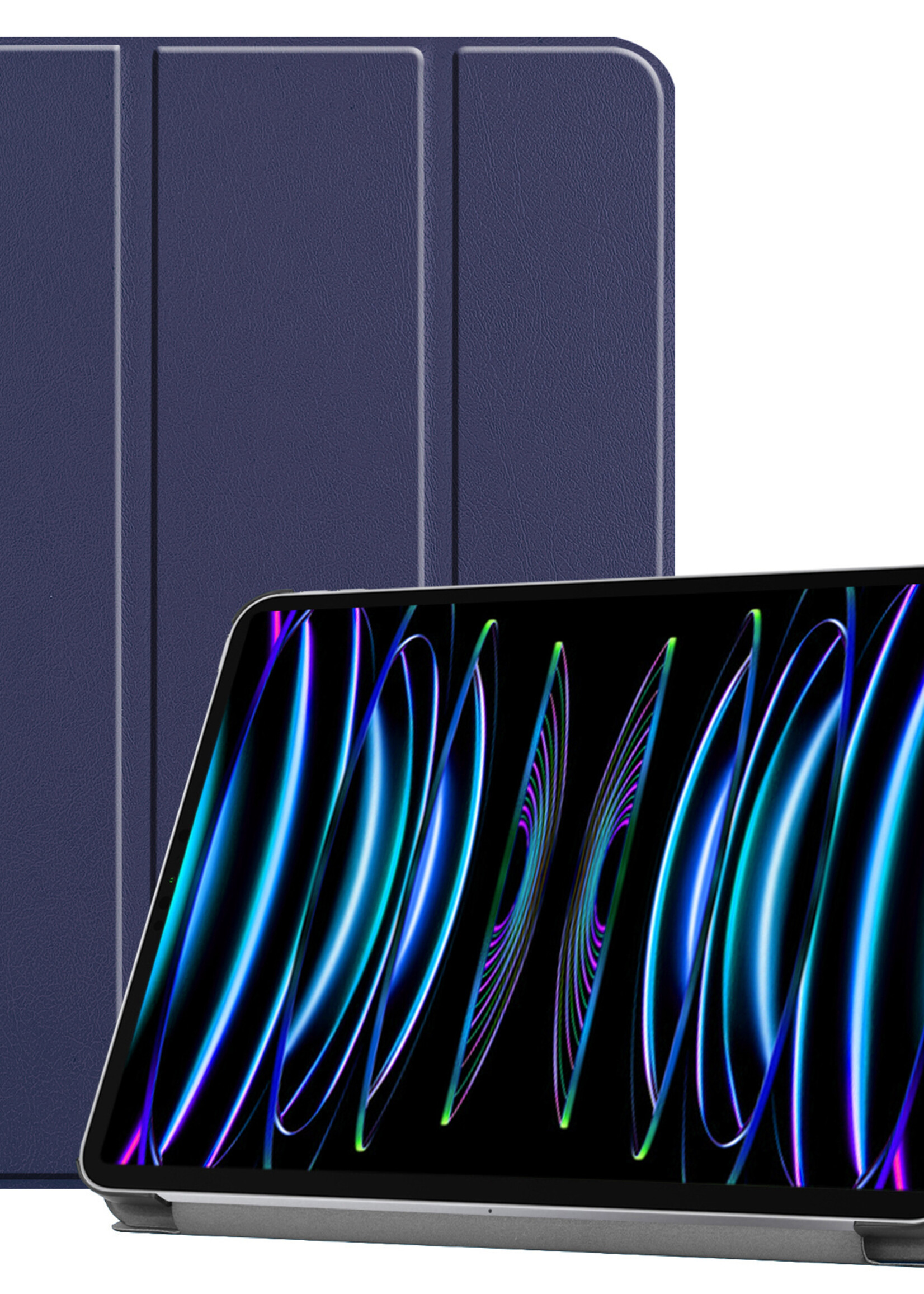 LUQ LUQ iPad Pro 12.9 inch (2022) Hoesje - Donkerblauw