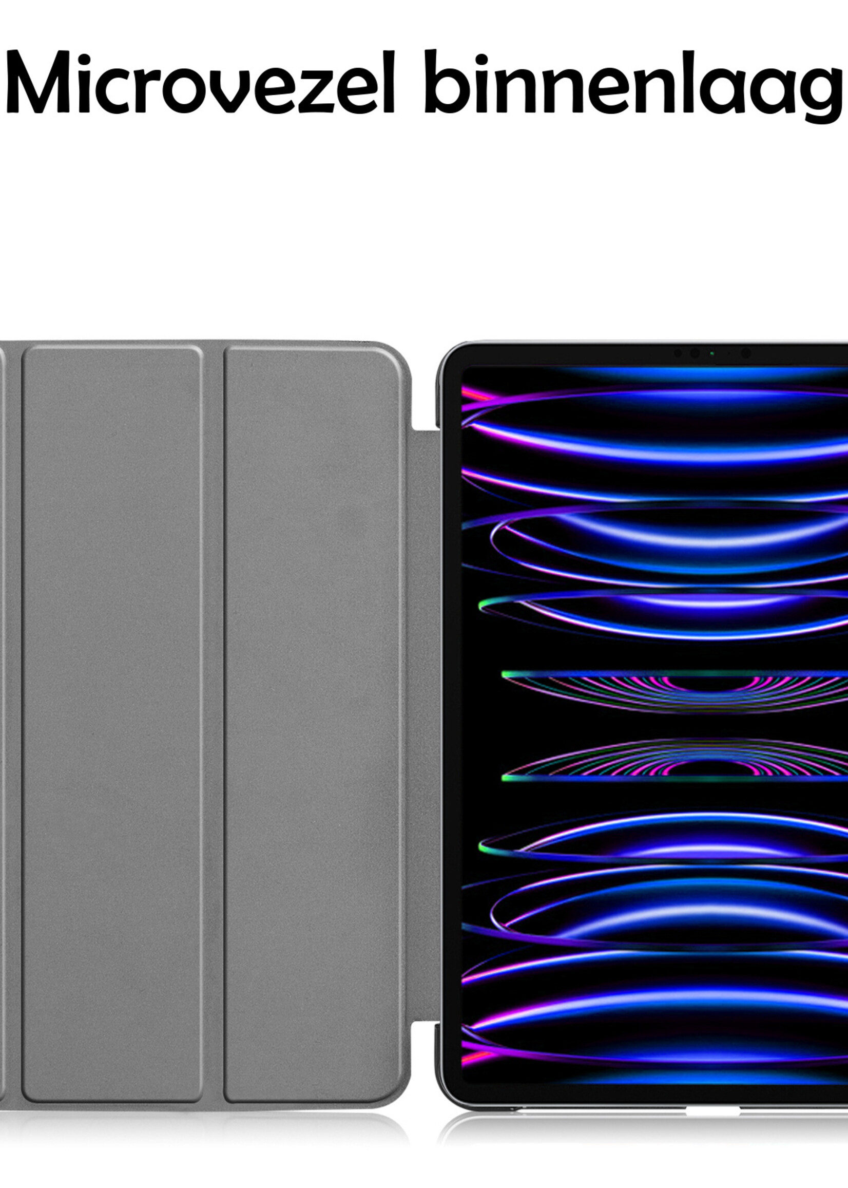 LUQ LUQ iPad Pro 12.9 inch (2022) Hoesje - Zwart