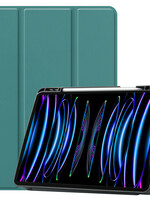 LUQ LUQ iPad Pro 12.9 inch (2022) Hoesje Met Apple Pencilhouder - Donkergroen