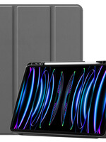 LUQ LUQ iPad Pro 12.9 inch (2022) Hoesje Met Apple Pencilhouder - Grijs