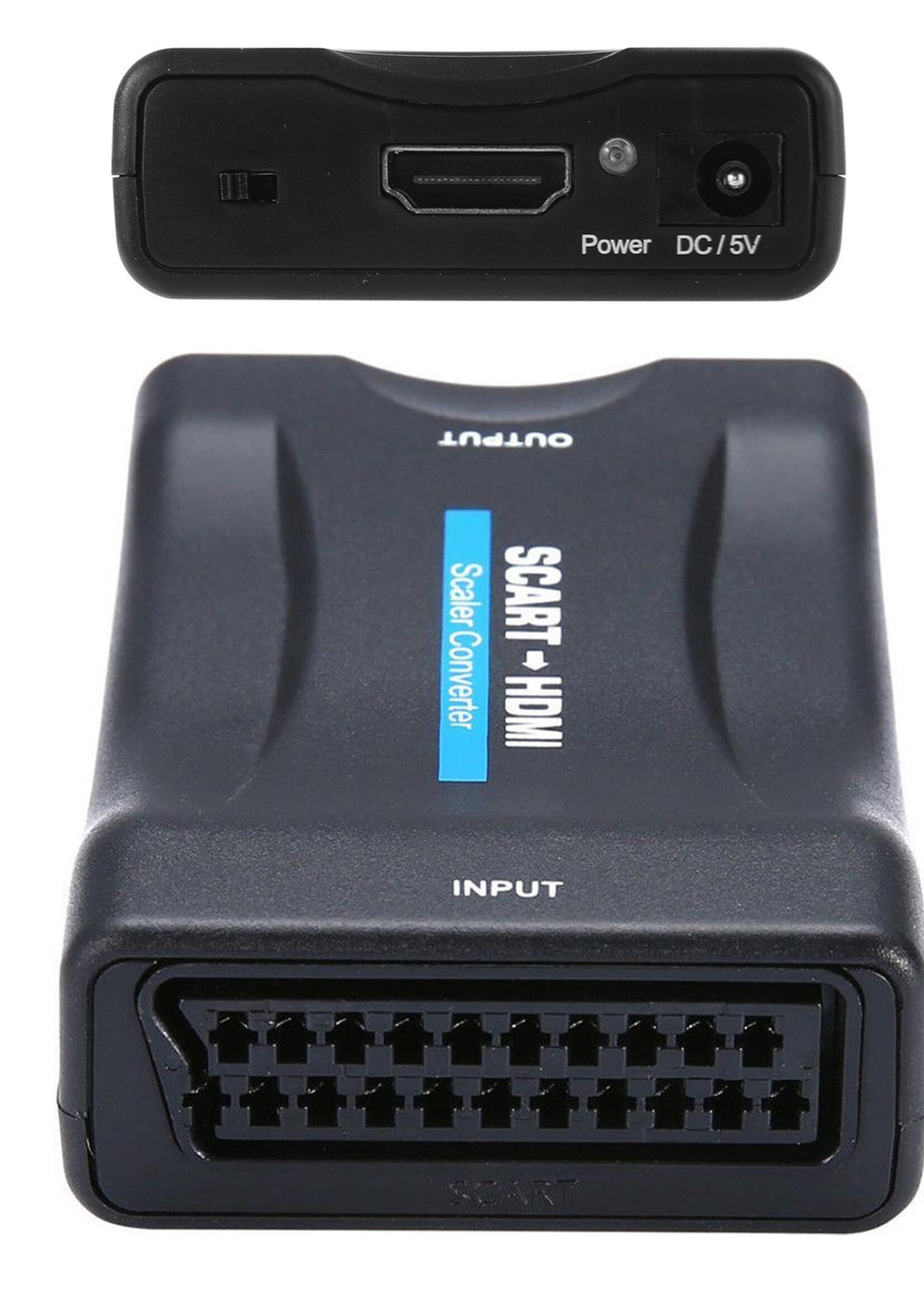 LUQ Scart Naar HDMI Kabel 1080p Converter - Scart Naar HDMI Converter HD - Zwart