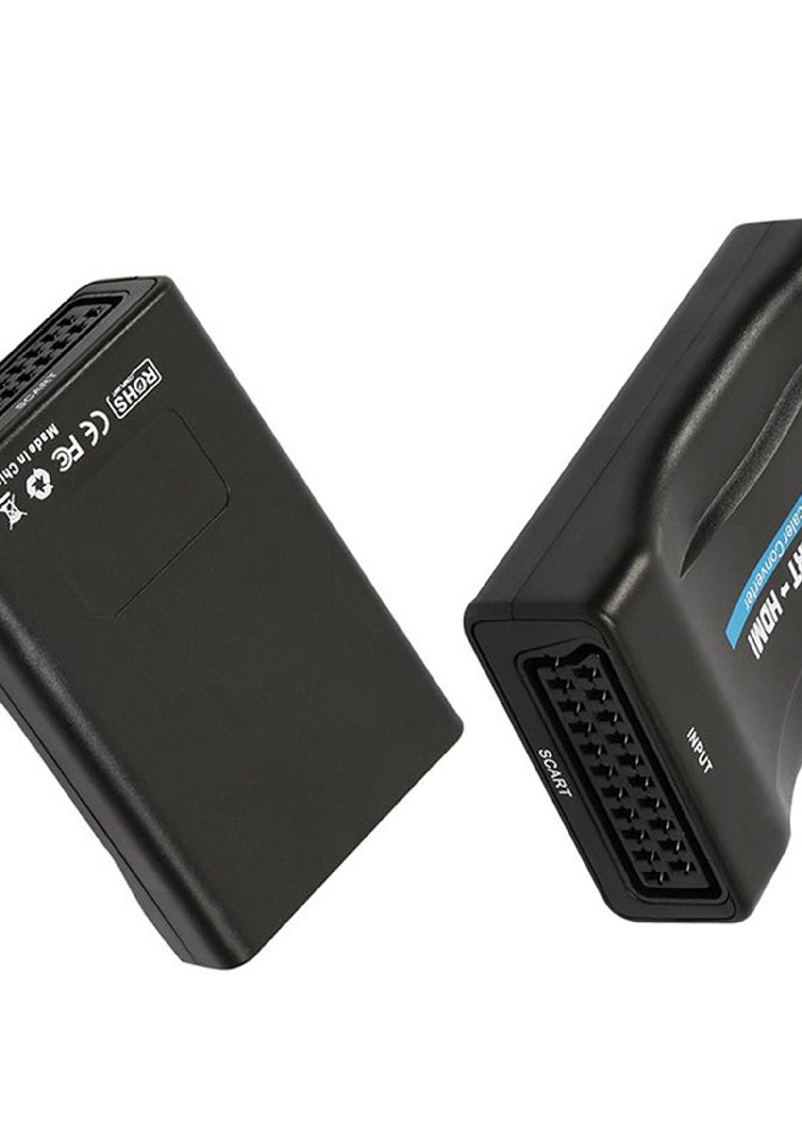 LUQ Scart Naar HDMI Kabel 1080p Converter - Scart Naar HDMI Converter HD - Zwart