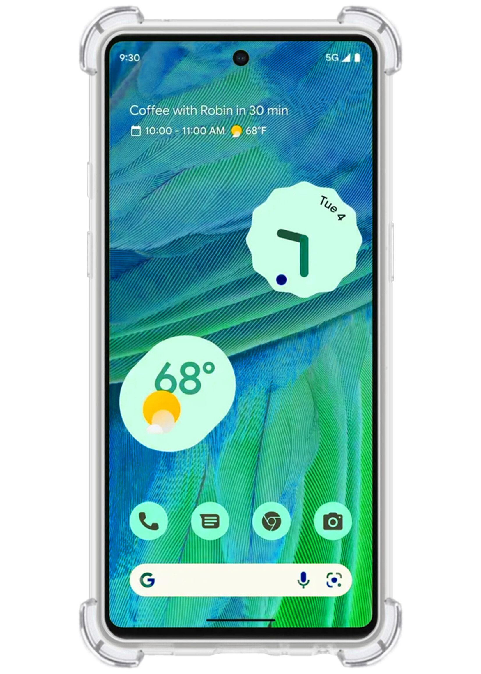 LUQ Hoesje Geschikt voor Google Pixel 7 Hoesje Shockproof Case Siliconen - Hoes Geschikt voor Google Pixel 7 Hoes Cover Siliconen - Transparant - 2 Stuks