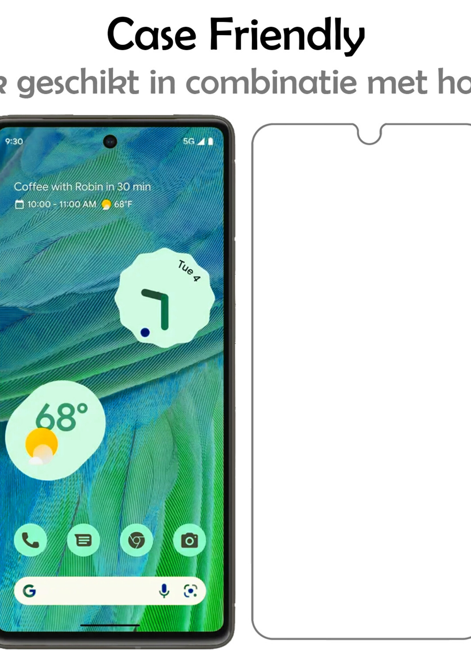 LUQ Screenprotector Geschikt voor Google Pixel 7 Screenprotector Beschermglas Gehard Glas - Screenprotector Geschikt voor Google Pixel 7 Screenprotector Glas - 3 Stuks