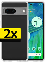 LUQ LUQ Google Pixel 7 Hoesje Siliconen - Transparant - 2 PACK