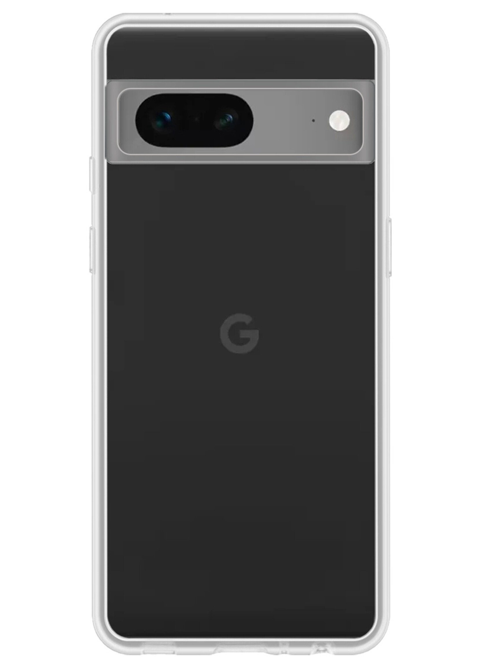 LUQ Hoesje Geschikt voor Google Pixel 7 Hoesje Siliconen Case - Hoes Geschikt voor Google Pixel 7 Hoes Siliconen - Transparant - 2 Stuks