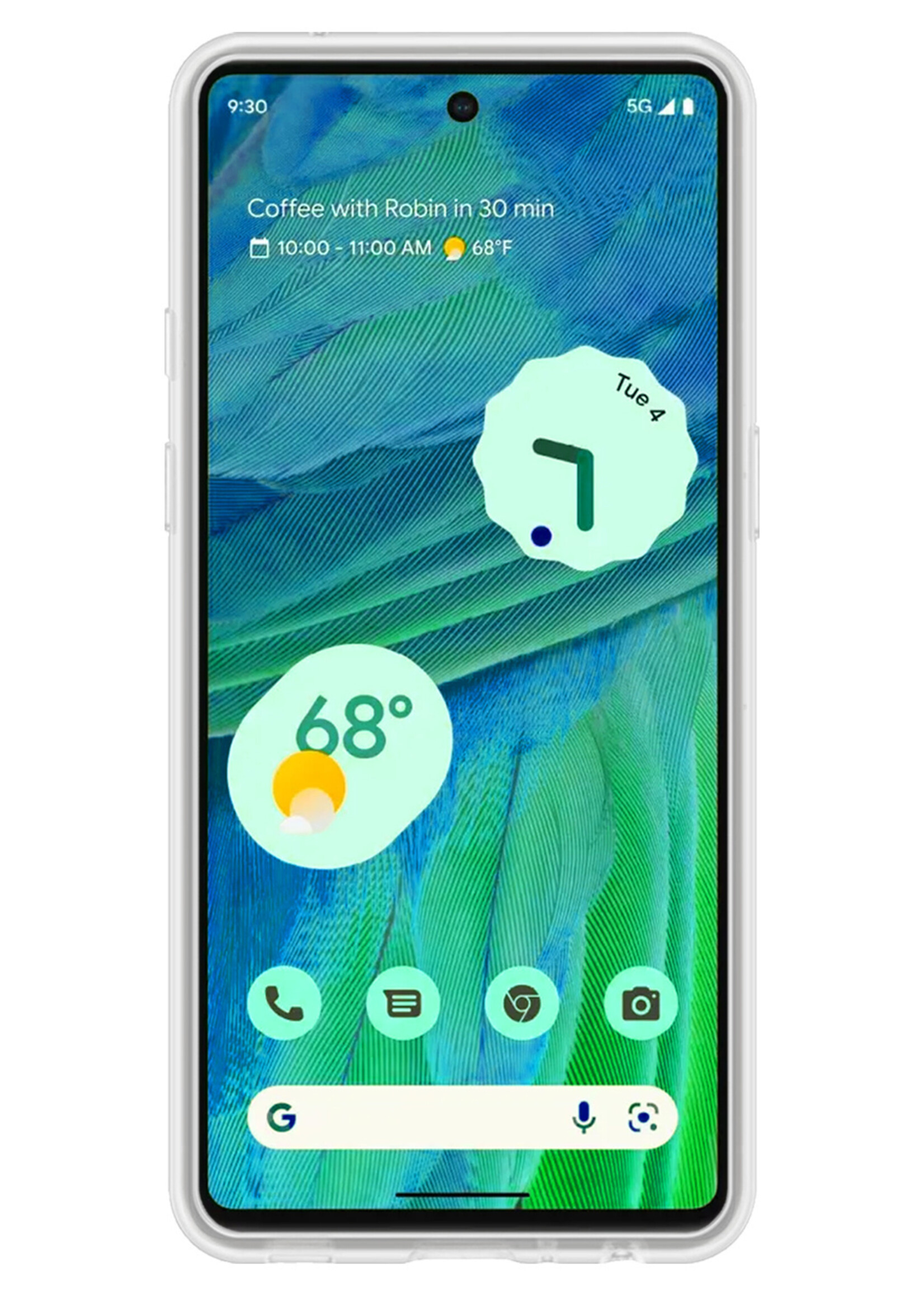 LUQ Hoesje Geschikt voor Google Pixel 7 Hoesje Siliconen Case Met Screenprotector - Hoes Geschikt voor Google Pixel 7 Hoes Siliconen - Transparant