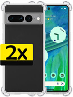 LUQ LUQ Google Pixel 7 Pro Hoesje Shockproof - Transparant - 2 PACK