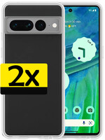 LUQ LUQ Google Pixel 7 Pro Hoesje Siliconen - Transparant - 2 PACK