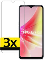 LUQ LUQ OPPO A77 Screenprotector Glas - 3 PACK