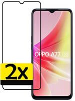 LUQ LUQ OPPO A77 Screenprotector Glas Full Cover - 2 PACK