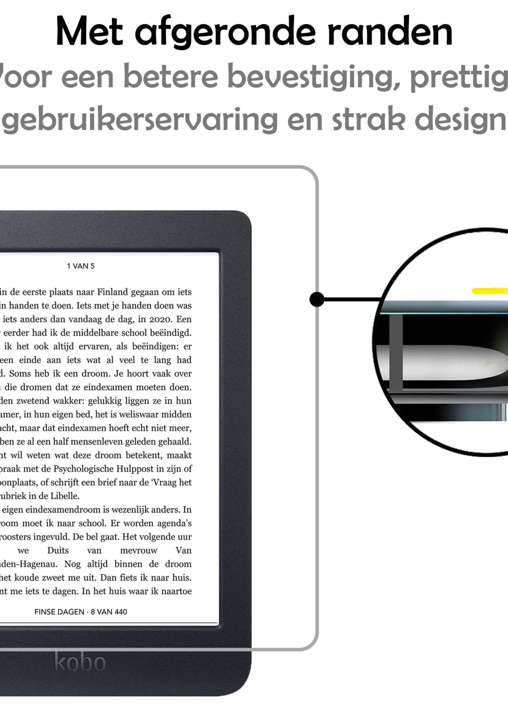 LUQ Screenprotector Geschikt voor Kobo Nia Screenprotector Bescherm Glas Gehard Screen Protector - 3 Stuks