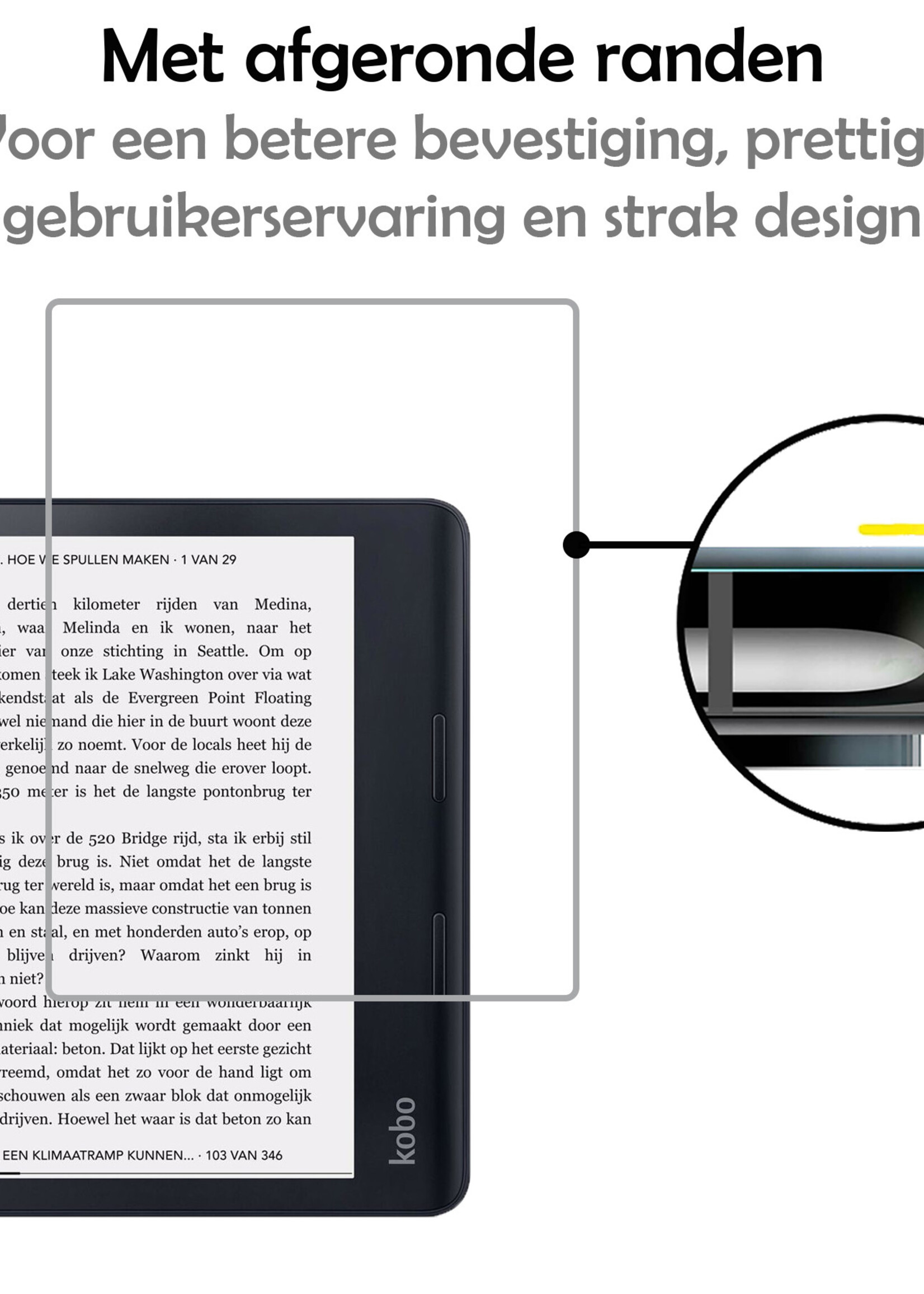 LUQ Screenprotector Geschikt voor Kobo Sage Screenprotector Bescherm Glas Gehard Screen Protector - 3 Stuks