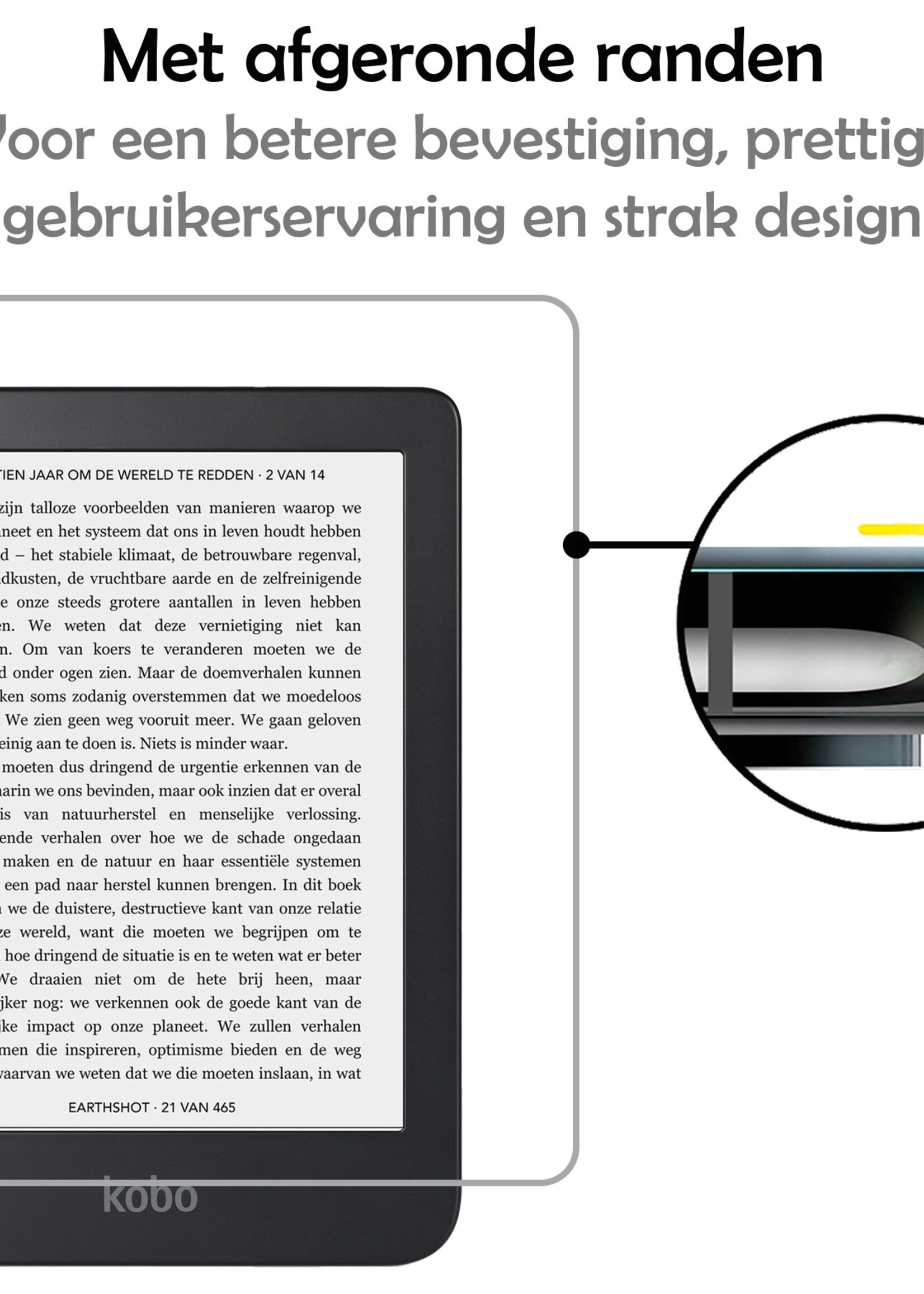 LUQ Screenprotector Geschikt voor Kobo Clara 2E Screenprotector Bescherm Glas Gehard Screen Protector - 3 Stuks