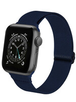 LUQ LUQ Apple Watch Bandje Stof Verstelbaar (38/40/41 mm) - Donkerblauw