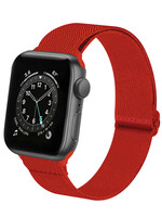 LUQ LUQ Apple Watch Bandje Stof Verstelbaar (38/40/41 mm) - Rood