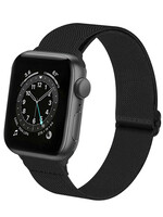 LUQ LUQ Apple Watch Bandje Stof Verstelbaar (38/40/41 mm) - Zwart