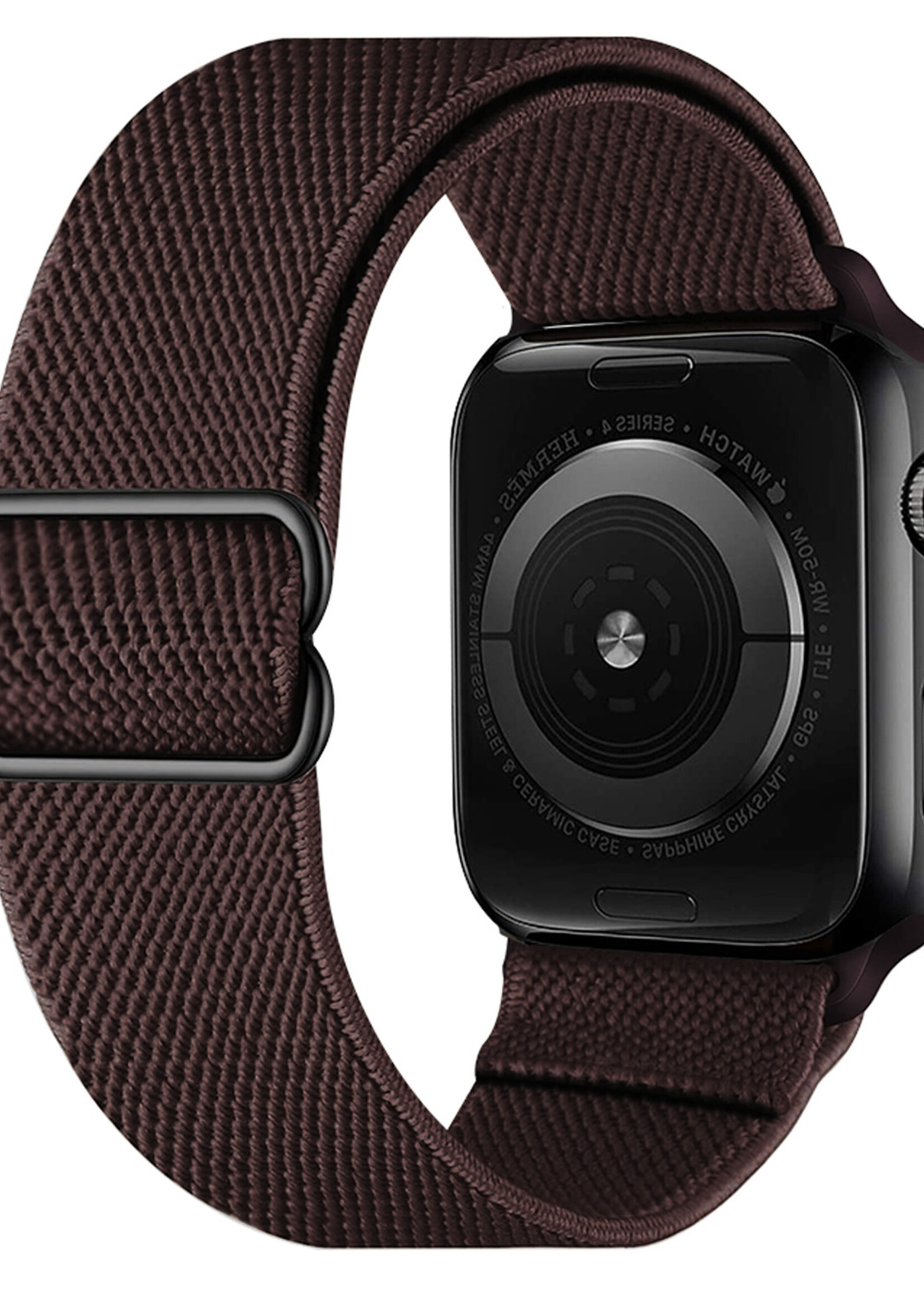 LUQ Horloge Bandje Geschikt voor Apple Watch 42/44/45 mm Bandje Nylon Polsband - Stoffen Bandje Geschikt voor Apple Watch 1-8 / SE (42/44/45 mm) Bandje - Bruin