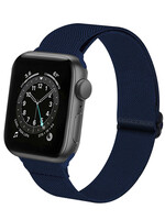 LUQ LUQ Apple Watch Bandje Stof Verstelbaar (42/44/45 mm) - Donkerblauw